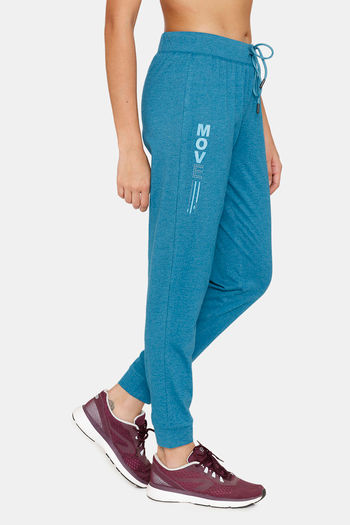 Buy Rosaline Easy Movement Cotton Track Pants - Crystal Teal